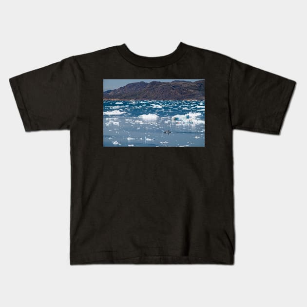 Ice Flows from Greenland's Arctic Ice Sheet Kids T-Shirt by MartynUK